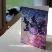 Cat Witch Moon Goddess Wiccan Cat Perscard Kaart