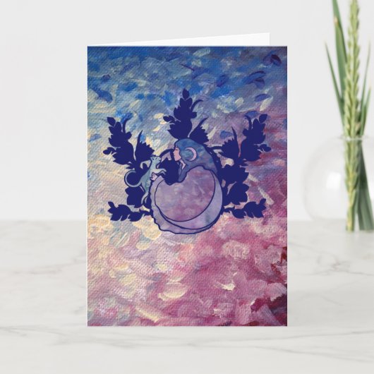 Cat Witch Moon Goddess Wiccan Cat Perscard Kaart (Voorkant)