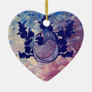 Cat Witch Moon Goddess Wiccan Cat Perscard Keramisch Ornament
