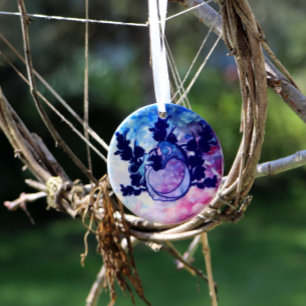 Cat Witch Moon Goddess Wiccan Cat Person Keramisch Ornament