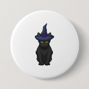 Cat Witch Ronde Button 7,6 Cm