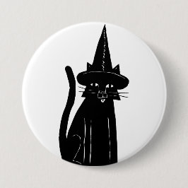 Cat Witch Ronde Button 7,6 Cm