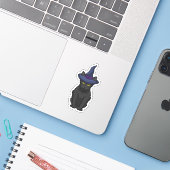 Cat Witch Sticker (Laptop met iPhone)
