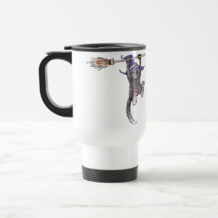Cat Witch Travel Mug Reisbeker