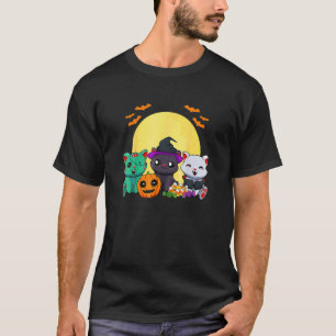 Cat Witch Zombie Vampire Lazy Halloween Costume Cu T-shirt