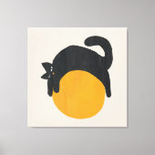 Cat with ball Canvas Afdruk (Voorkant)
