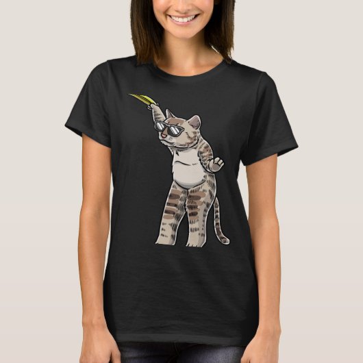 Cat With Frisbee Disc Frisbee Player Thrower Disc T-shirt (Voorkant)