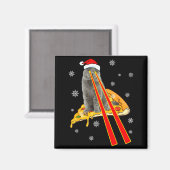 Cat With Laser Eyes Funny Zza Cat Christmas Magneet (Voorkant / Achterkant)