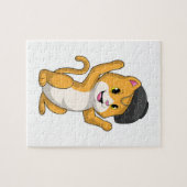 Cat with Ramen Bowl Legpuzzel (Horizontaal)