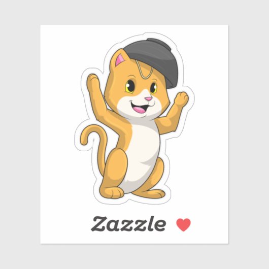 Cat with Ramen Bowl Sticker (Vel)