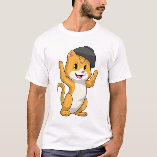 Cat with Ramen Bowl T-shirt (Voorkant)