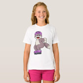 Cat with Roller skates T-shirt (Voorkant volledig)