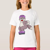 Cat with Roller skates T-shirt (Voorkant)