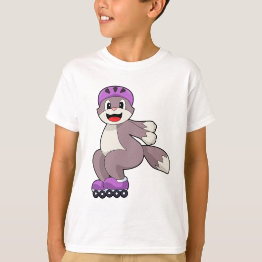 Cat with Roller skates T-shirt (Voorkant)