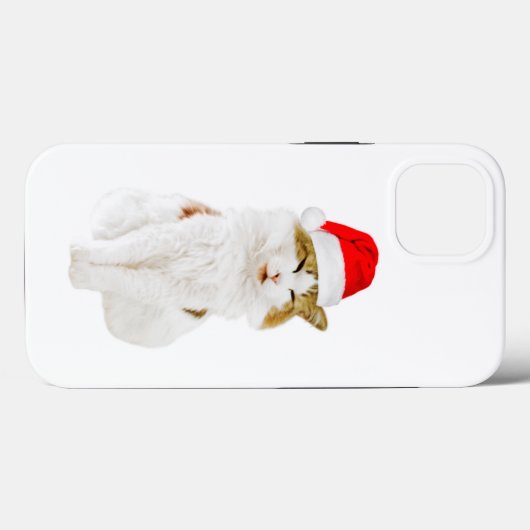 Cat with Santa's Hat Case-Mate iPhone Case (Achterkant (horizontaal))