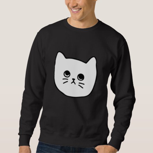 Cat   Women Men Teens Minimal Style Pattern Trui (Voorkant)