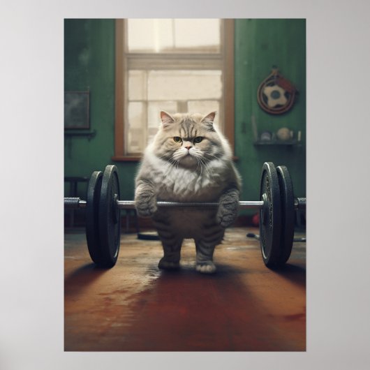 Cat Workout Gym Poster (Voorkant)