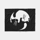 Cat Yin Yang Peace Loating Interlinked Gift Idea Fleece Deken (Voorkant (Horizontaal))