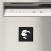 Cat Yin Yang Peace Loating Interlinked Gift Idea Magneet (Insitu (Vaatwasser))