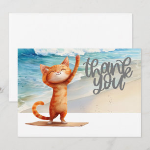 Cat Yoga Carte de remerciements pour amoureux de l