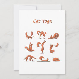 Cat Yoga Feestdagenkaart