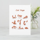 Cat Yoga Feestdagenkaart (Staand voorkant)