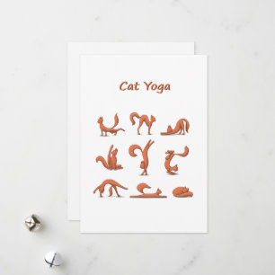 Cat Yoga Feestdagenkaart