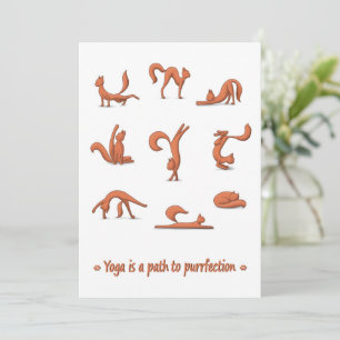 Cat Yoga Flat Vakantie Kaart