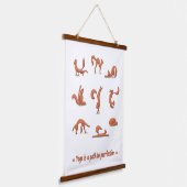 Cat Yoga Hangend Wandkleed (Gebogen)