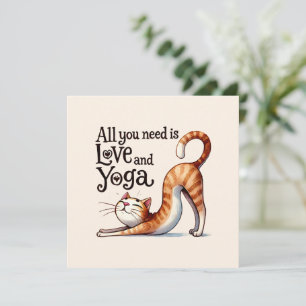 Cat Yoga Pose - Alles wat je nodig hebt is liefde 