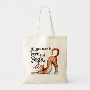 Cat Yoga Pose - Alles wat je nodig hebt is liefde Tote Bag