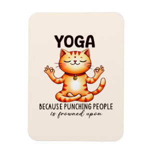 Cat Yoga Pose - Funny Yoga Magneet