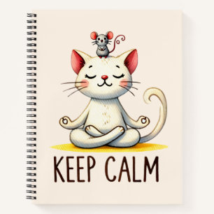 Cat Yoga Pose - Keep Calm Notitieboek