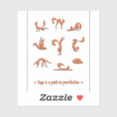 Cat Yoga Sticker (Vel)