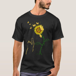 Cat You Are My Sunshine Zonnebloem Vlinder T-shirt