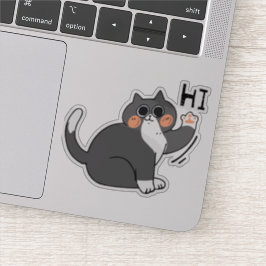 Cat zegt hoi sticker
