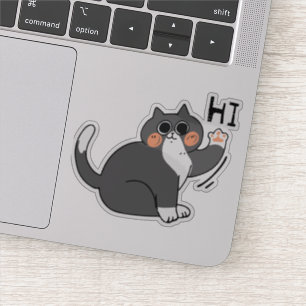 Cat zegt hoi sticker