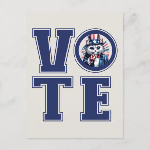 Cat zegt stem briefkaart