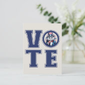 Cat zegt stem briefkaart (Staand voorkant)