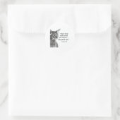 Cat Zen Master - Eckhart Tolle Ronde Sticker (Tas)