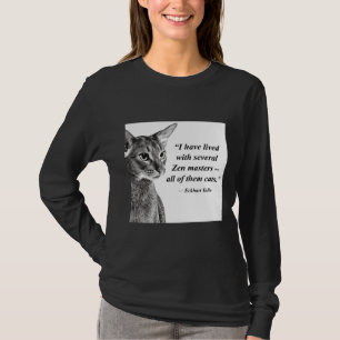 Cat Zen Master Eckhart Tolle T-shirt