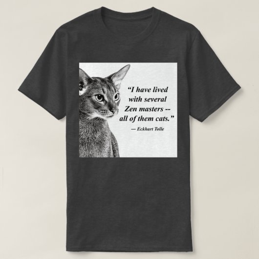 Cat Zen Master Eckhart Tolle T-shirt (Design voorkant)