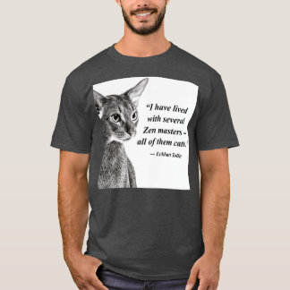 Cat Zen Master Eckhart Tolle T-shirt
