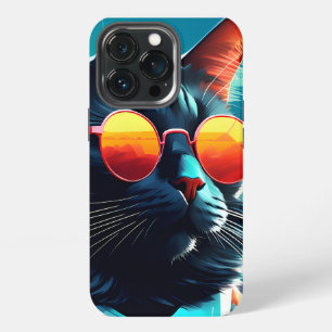 CAT ZONNEBRIL iPhone 13 Pro Slim Fit Hoesje, Glanz Hoesje