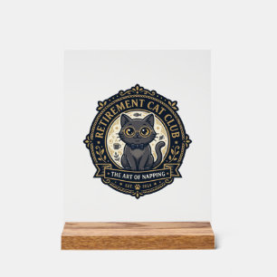 Catachtige geschenkidee voor gepensioneerde katten acryl bord