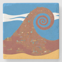 Cataclysm - Onderzetter van marmer Stone