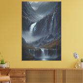 Cataclysme van de berg canvas afdruk (Insitu (Woonkamer))