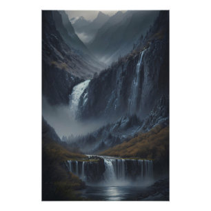 Cataclysme van de berg perfect poster