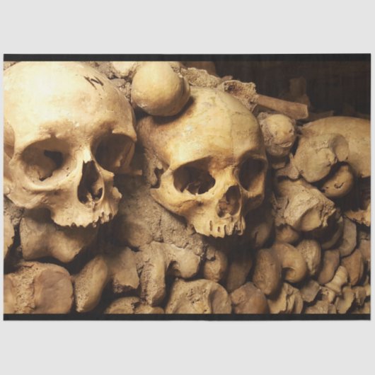 Catacomb Skulls 17 deklaagpapier Tissuepapier (Voorkant)