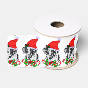 Catahoula Leopard Dog Kerstmis Grosgrain Lint